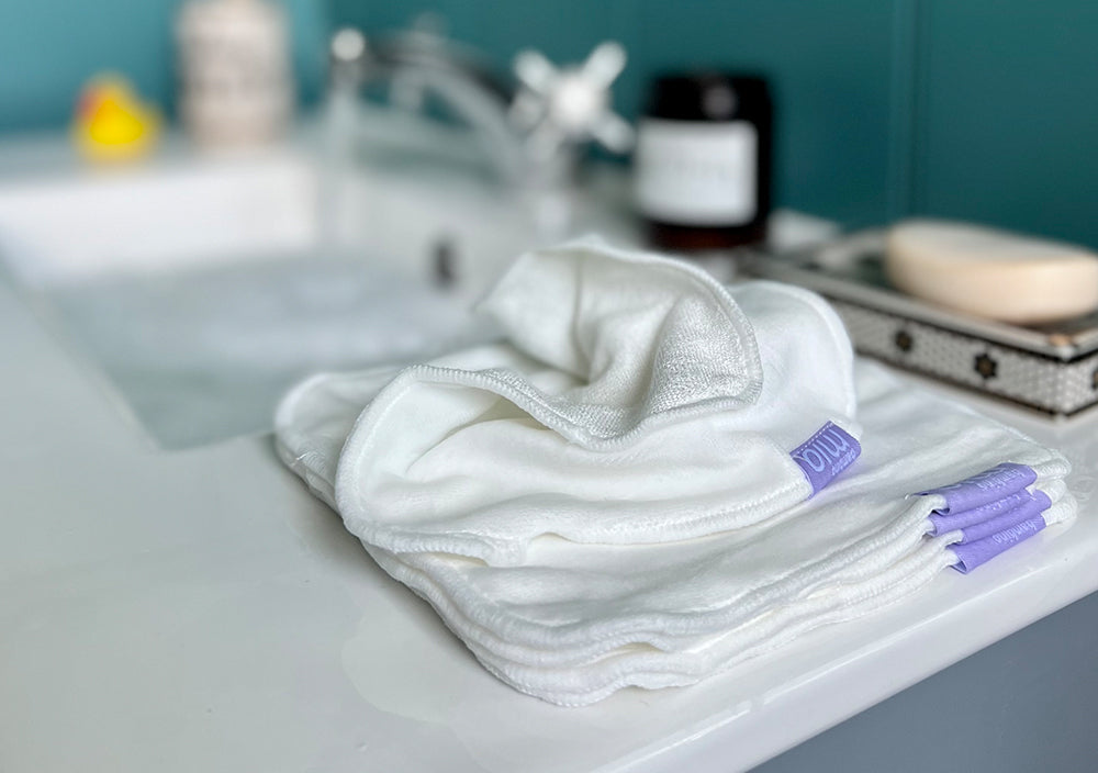 Reusable wipes on a sink