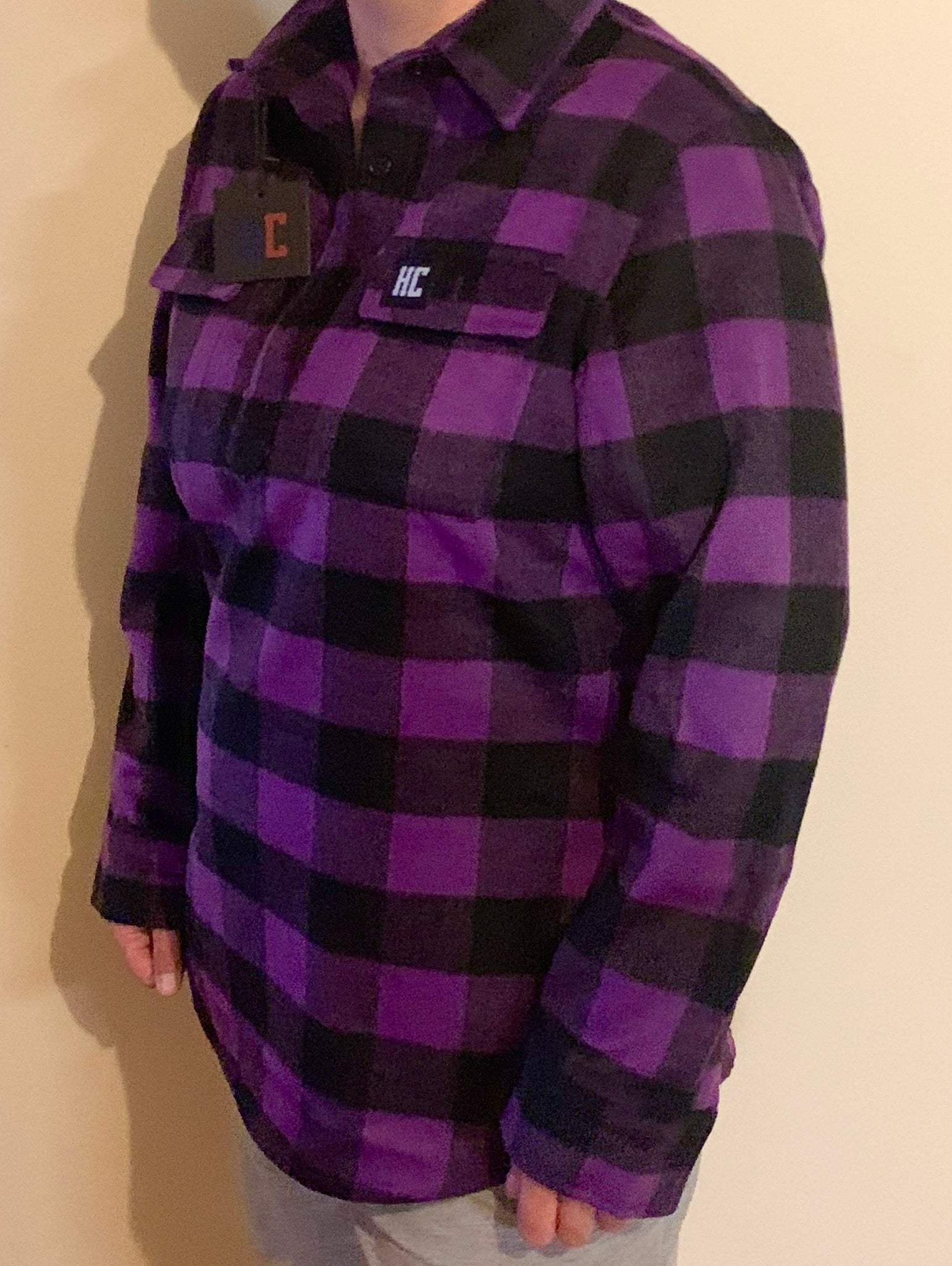 シャツ subculture WOOL CHECK SHIRT PURPLE まとめ買い特価