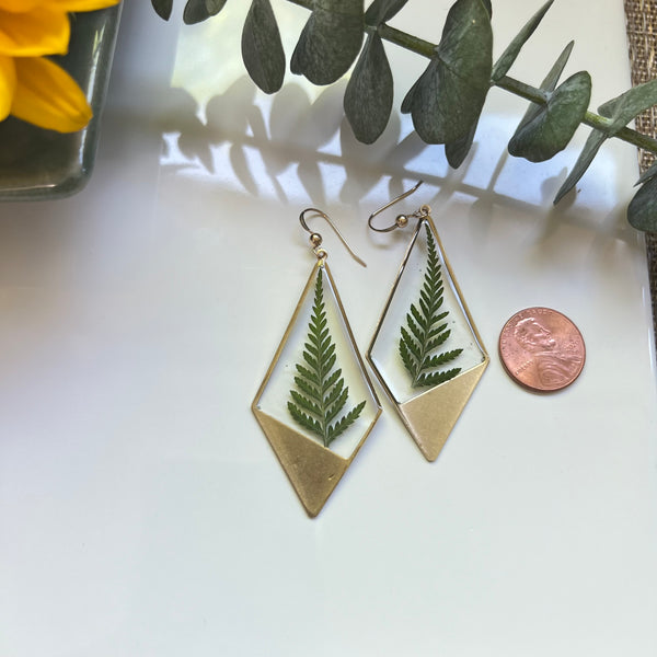 Small Fern Earrings – Evergreen Jewelry