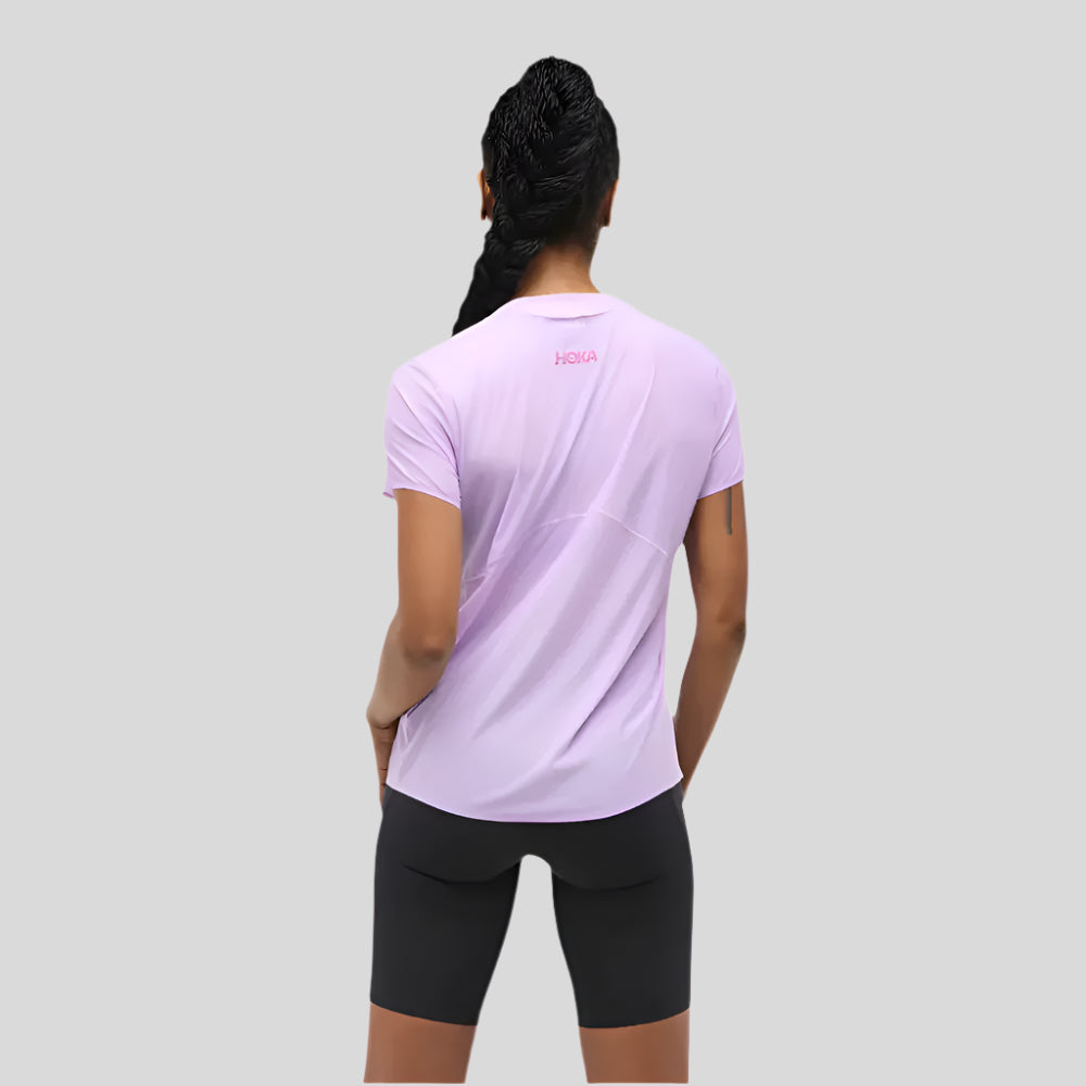 Womens Airolite Run Short Sleeve - Aster Flower