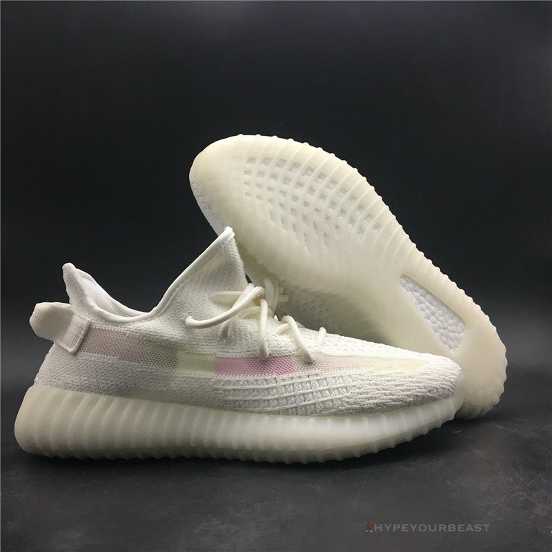 pink and white yeezys