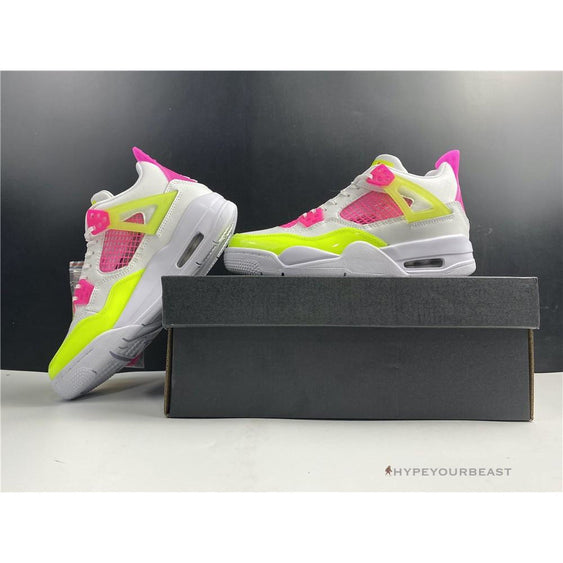 jordan 4 white pink yellow