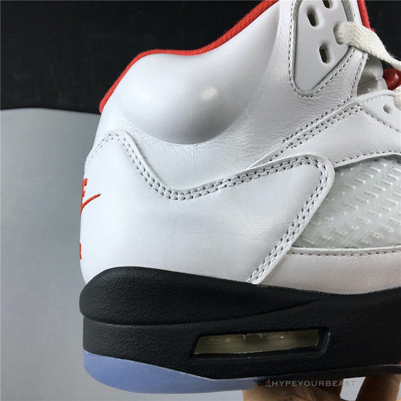 jordan 5 fire red reflective