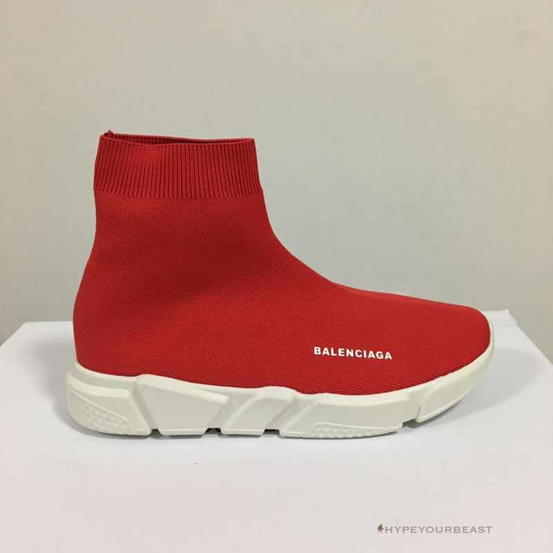 red balenciaga sock sneakers