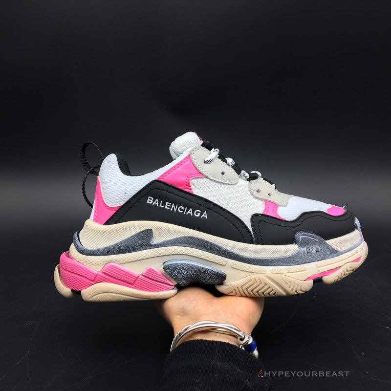 pink black and white balenciaga