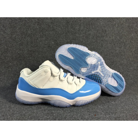 white blue jordan 11s