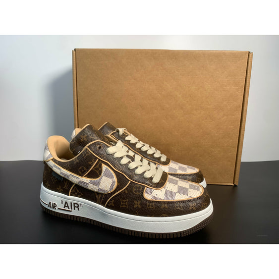 off white air force 1 brown