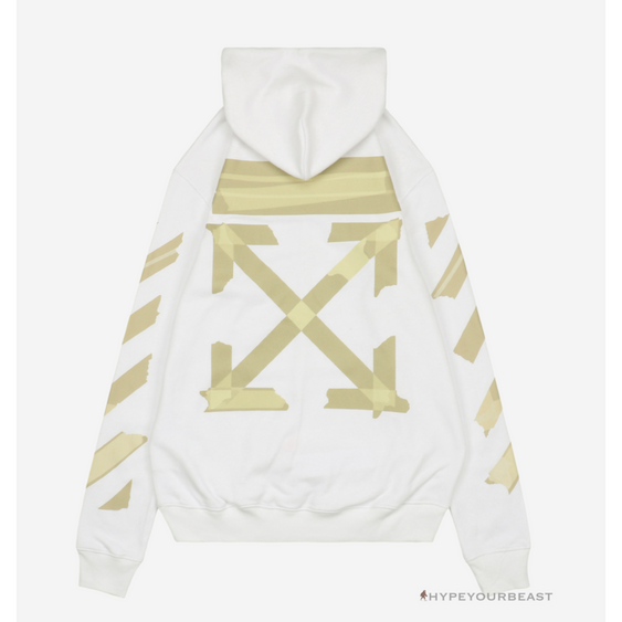 off white hoodie gold