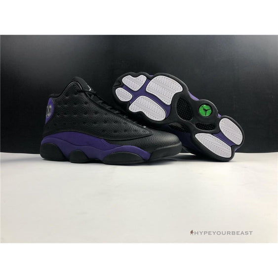 jordan 13 black white purple