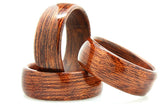 Sapele wood ring set