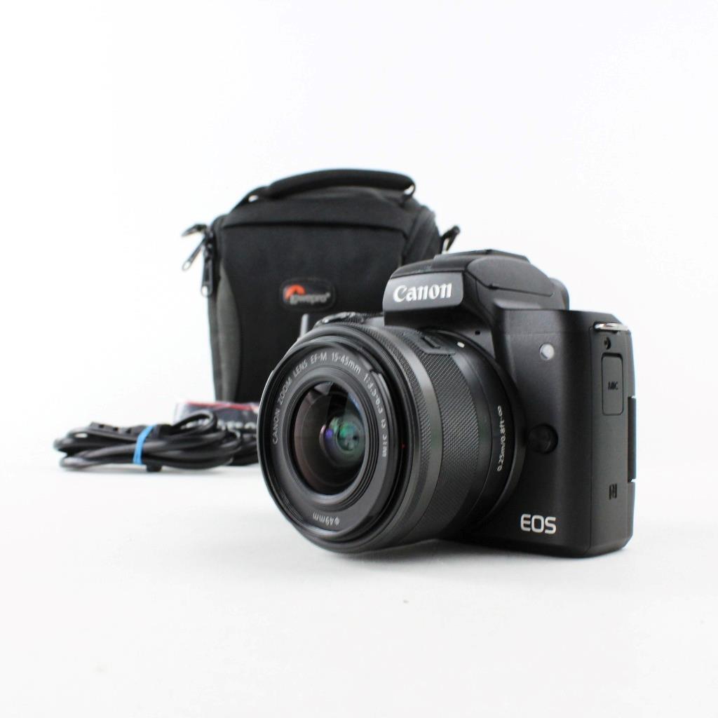 Canon EOS M50 - Mirrorless Digital Camera with 15-45 IS STM lens - Black
