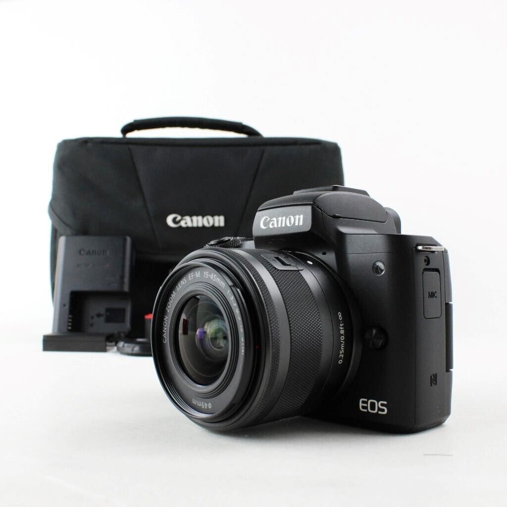 Canon EOS M50 - Mirrorless Digital Camera with 15-45 IS STM lens - Black