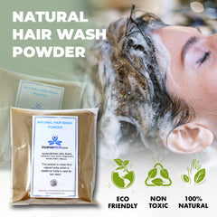 Natural hair wash powder