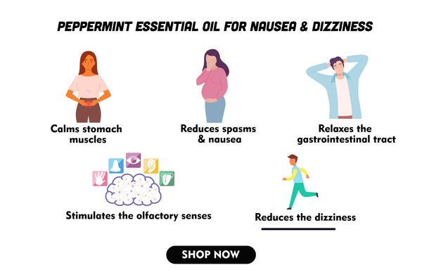 Peppermint Essential Oil To Treat Nausea & Dizziness