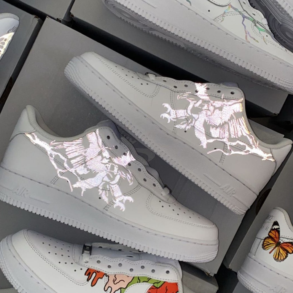 Black Rainbow Reflective Drip Air Force 1