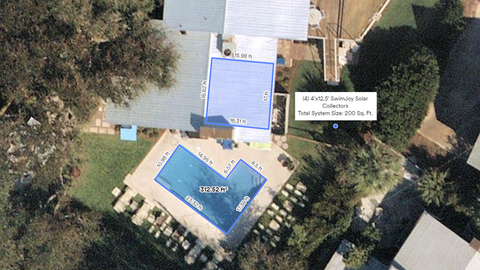measuring inground pool to choose size of solar pool heaters