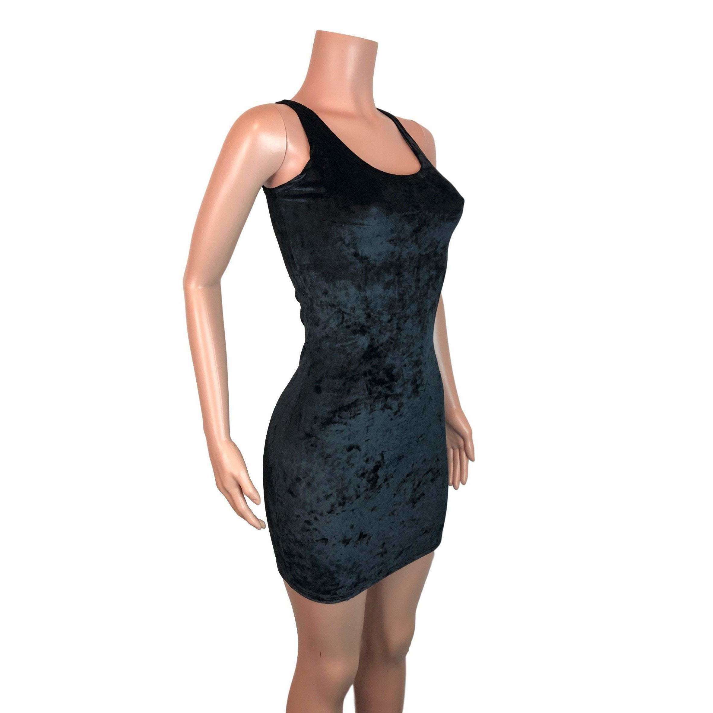 crushed velvet bodycon dress