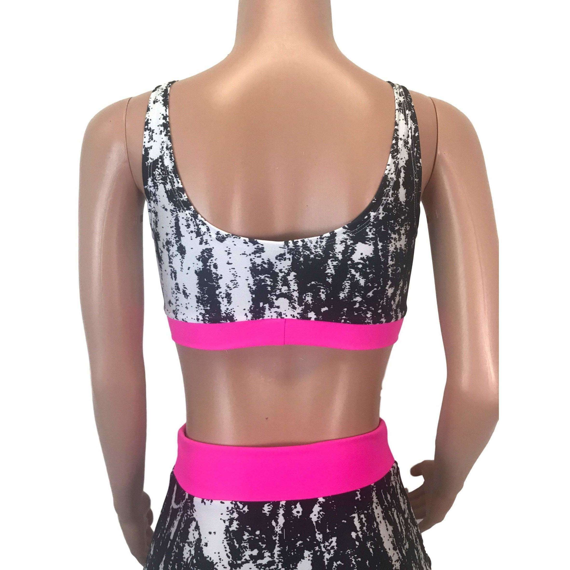 neon pink bralette top