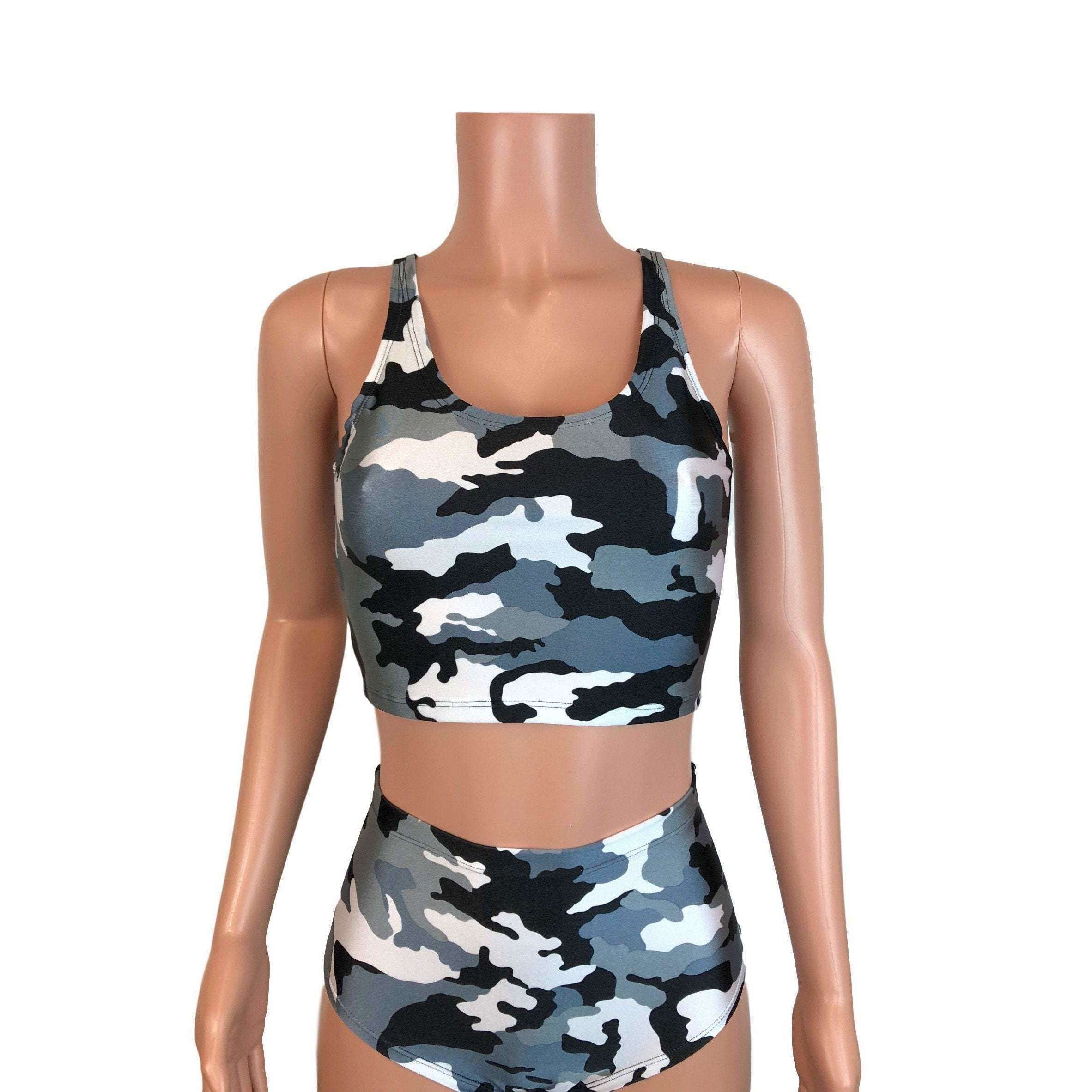 camo crop tank