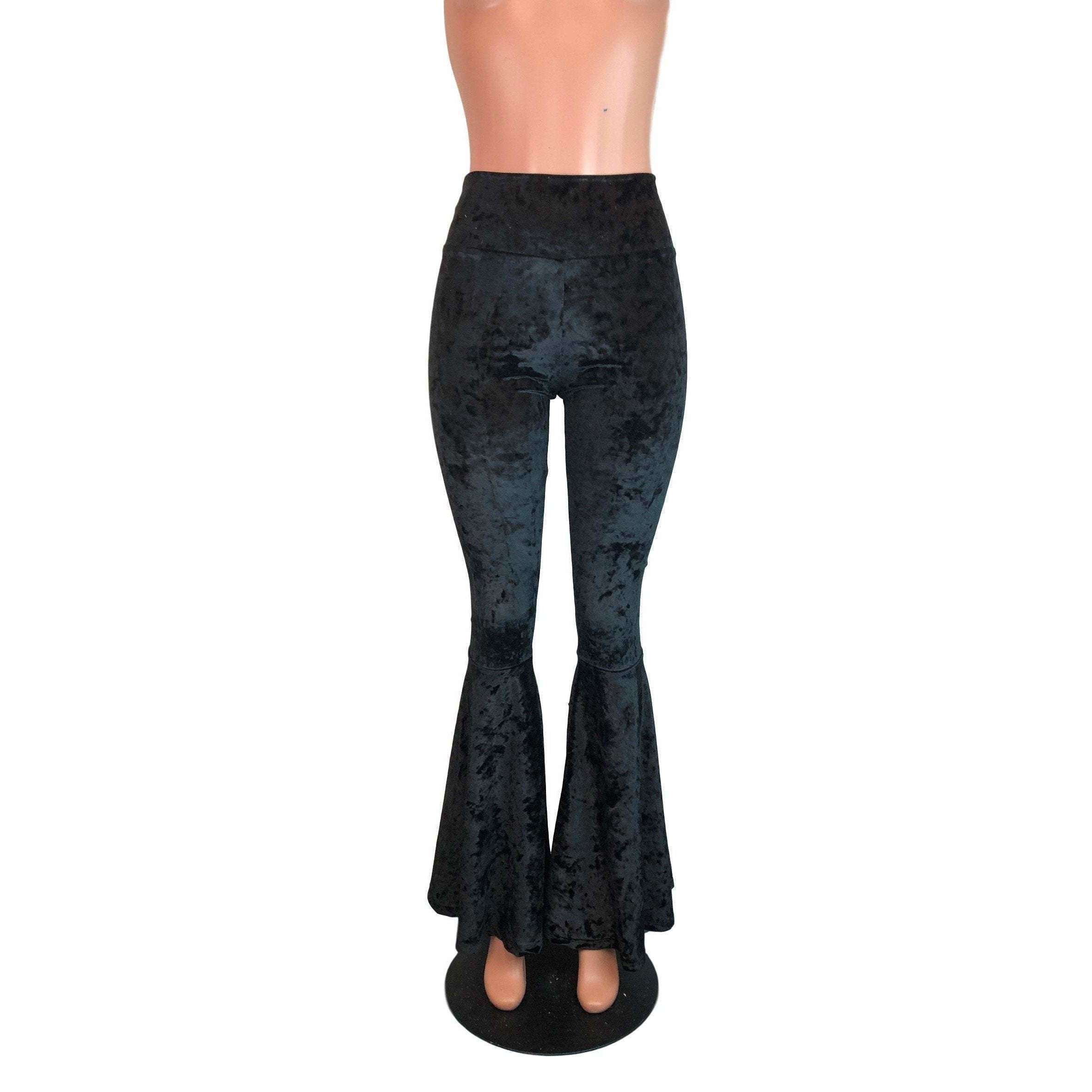 high waisted velvet bell bottoms