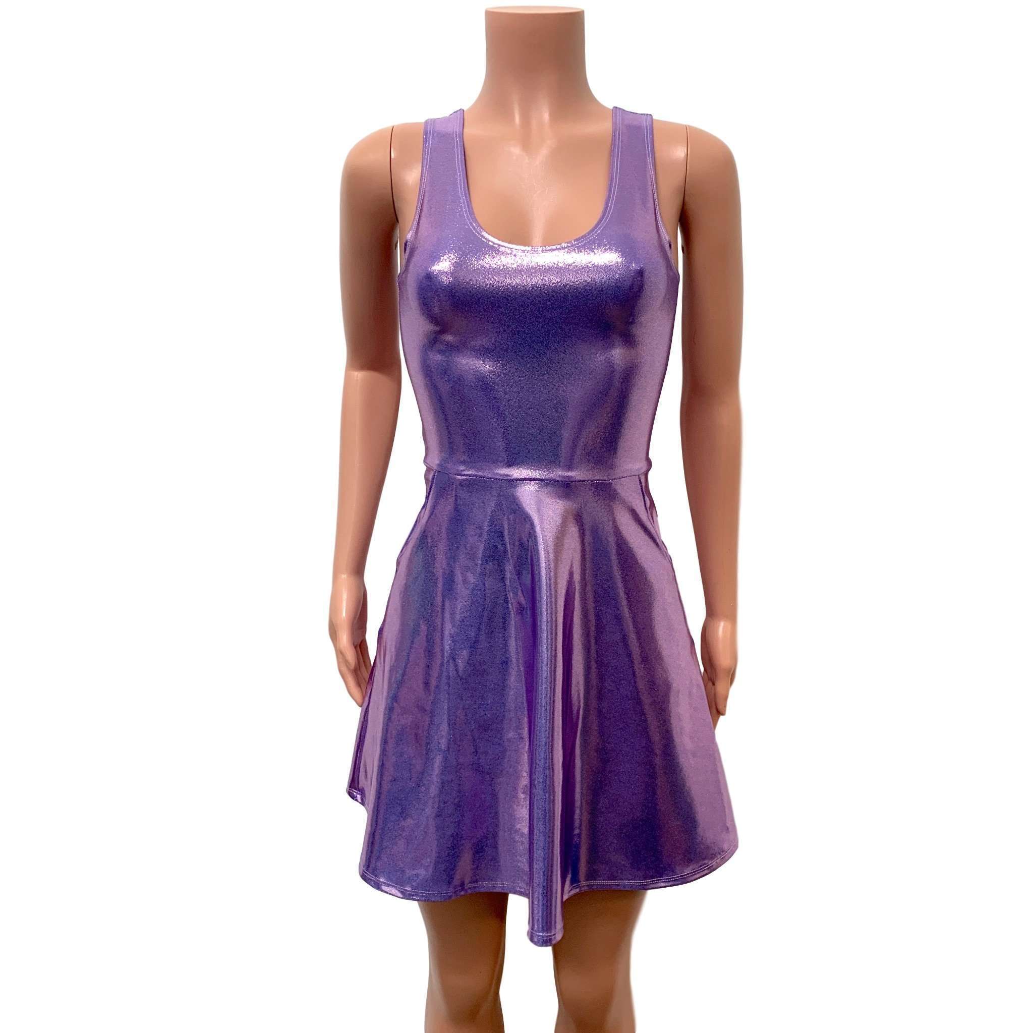 Purple Metallic Mini Dress Online Sales ...