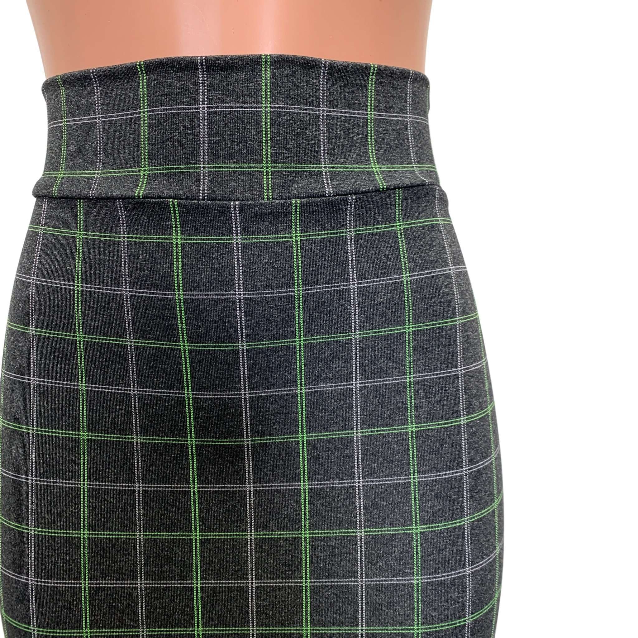 plaid bodycon skirt