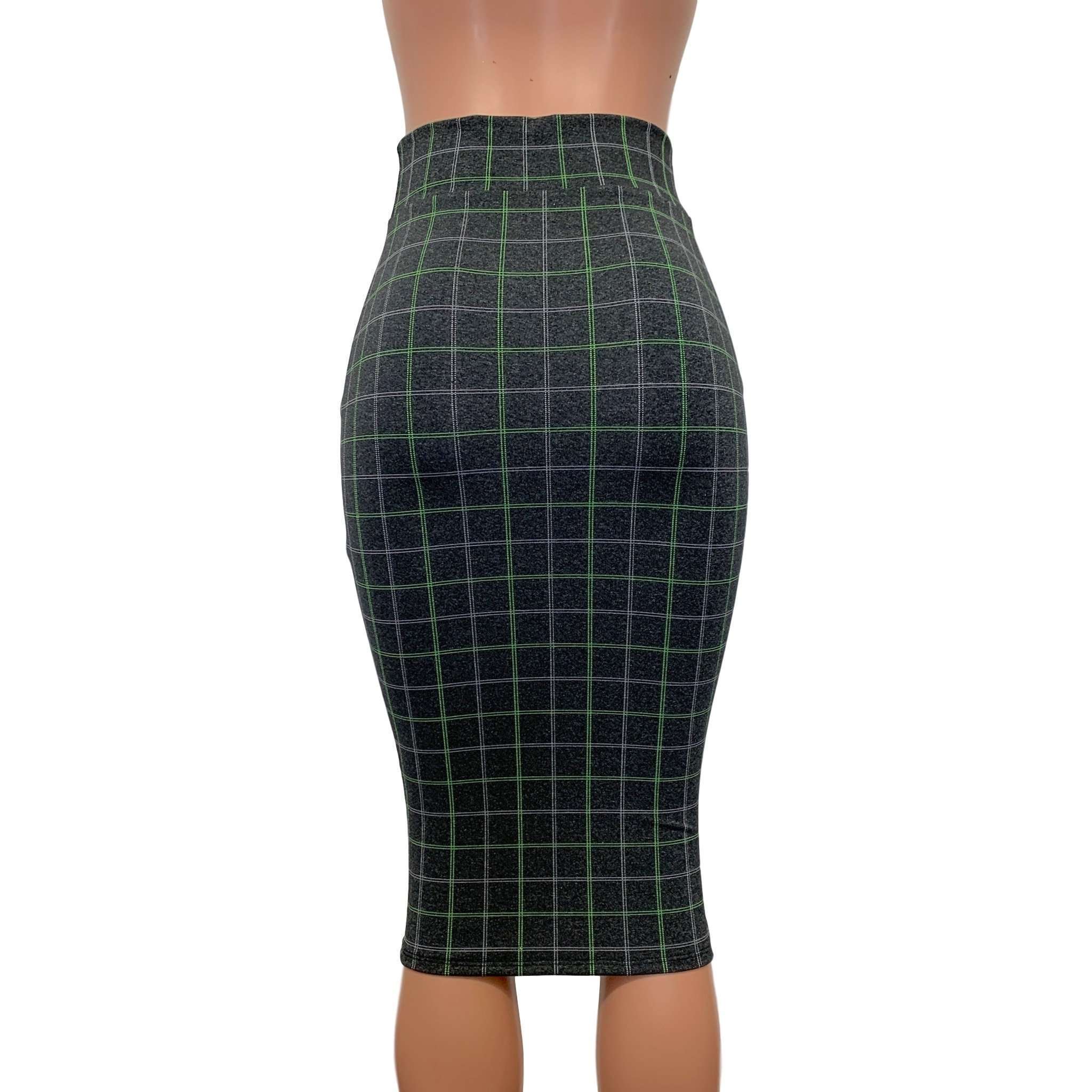 plaid bodycon skirt