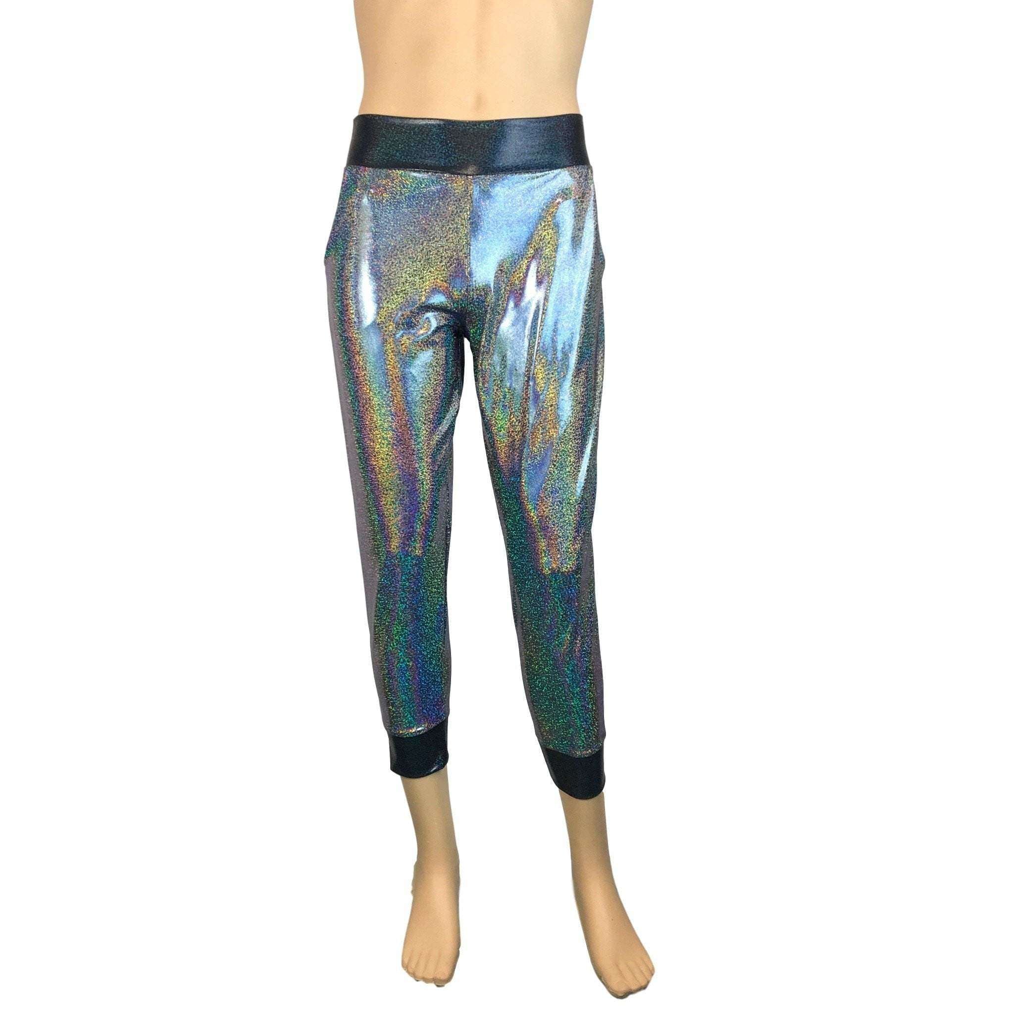 metallic jogger pants