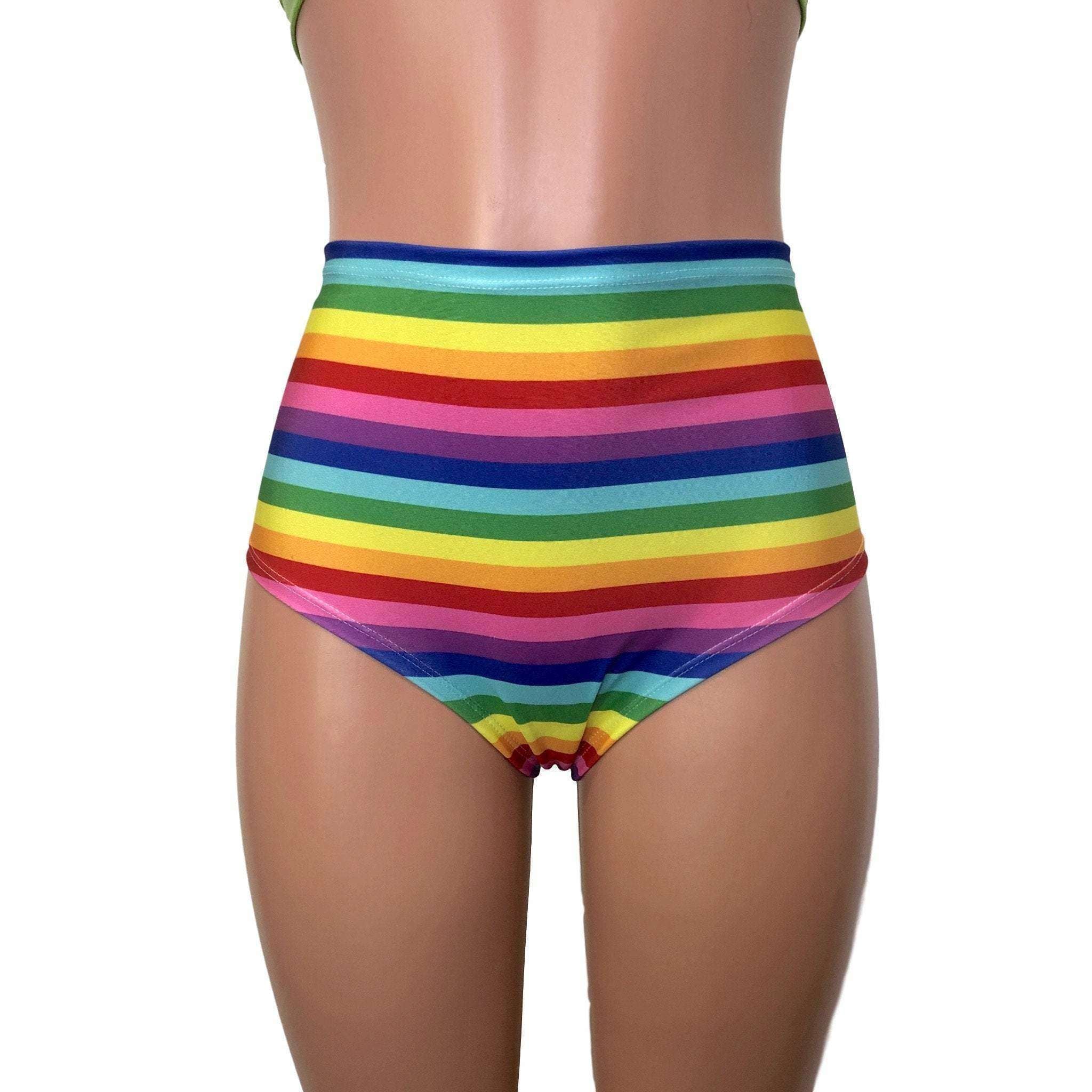 rainbow high waisted pants