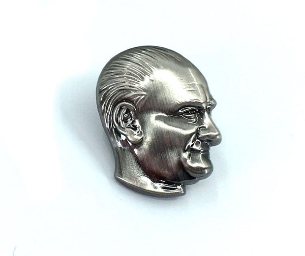 Gülen Atatürk Rozet - Antik Gümüş