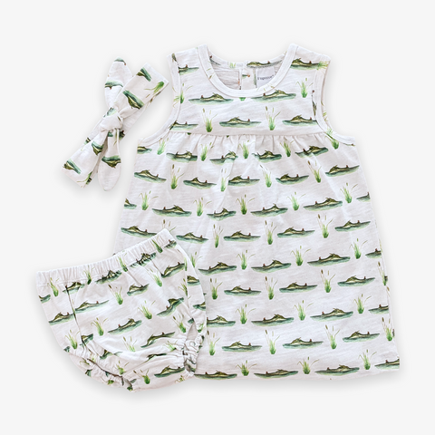 Velvet Fawn Willow Dress Set - See Ya Later Alligator - Let Them Be Little, A Baby & Children's Clothing Boutique
