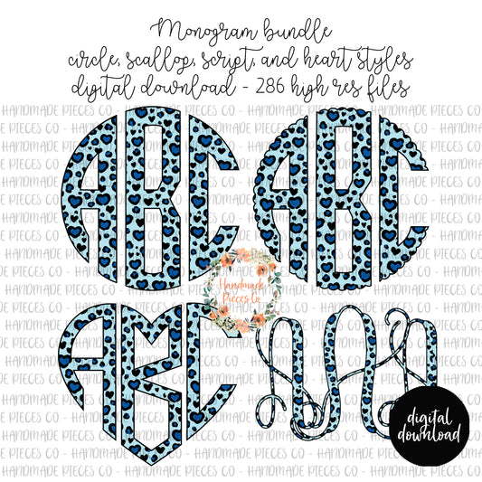 monogram – the navy leopard