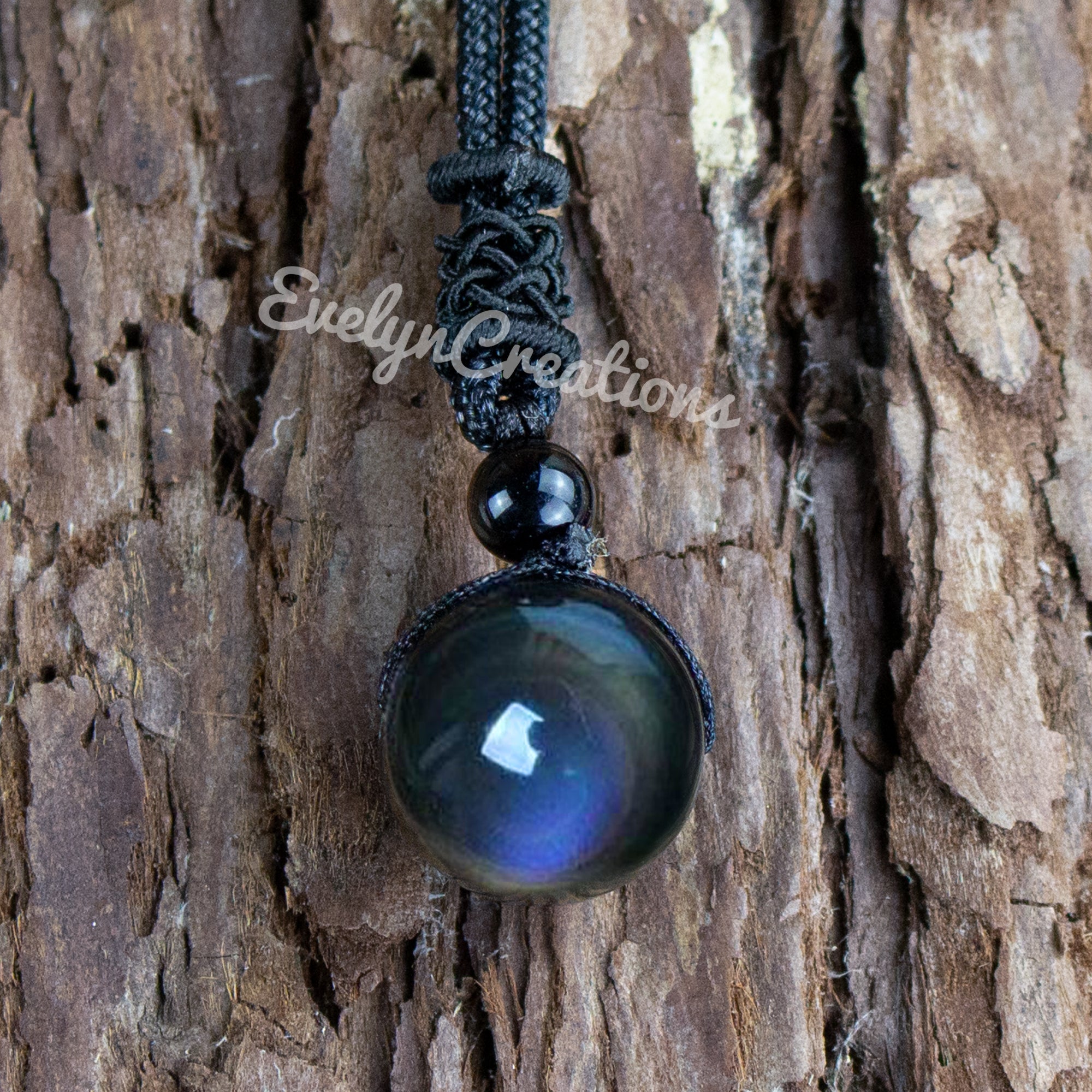 Rainbow Eye Obsidian Healing Natural Stone Good Luck Balancing M