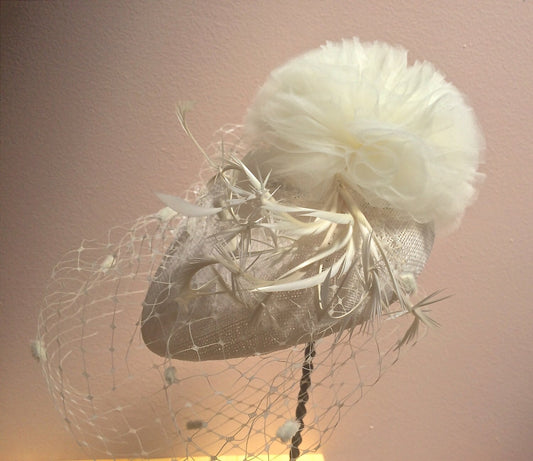 Natural knitted straw with Green Bow and white feathers-Church hat-Ken –  Geaux Chapeaux Millinery