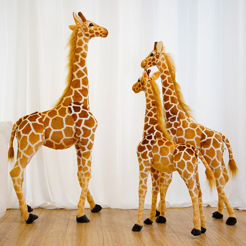 Peluche géante girafe moutarde - 80 cm de Noukies sur allobébé