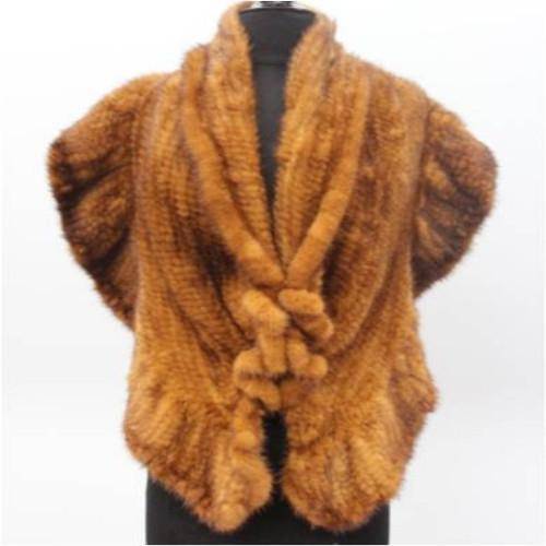 Brown Monogram Mink Muffler