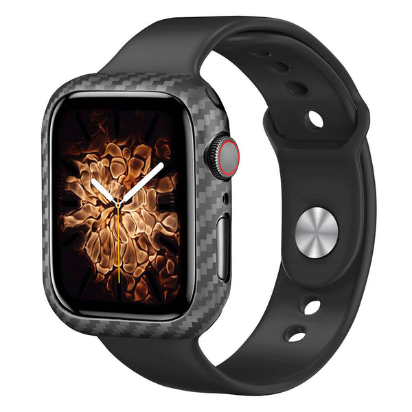 Apple Watch Case Black Gold Titan Carbon Fiber Plus