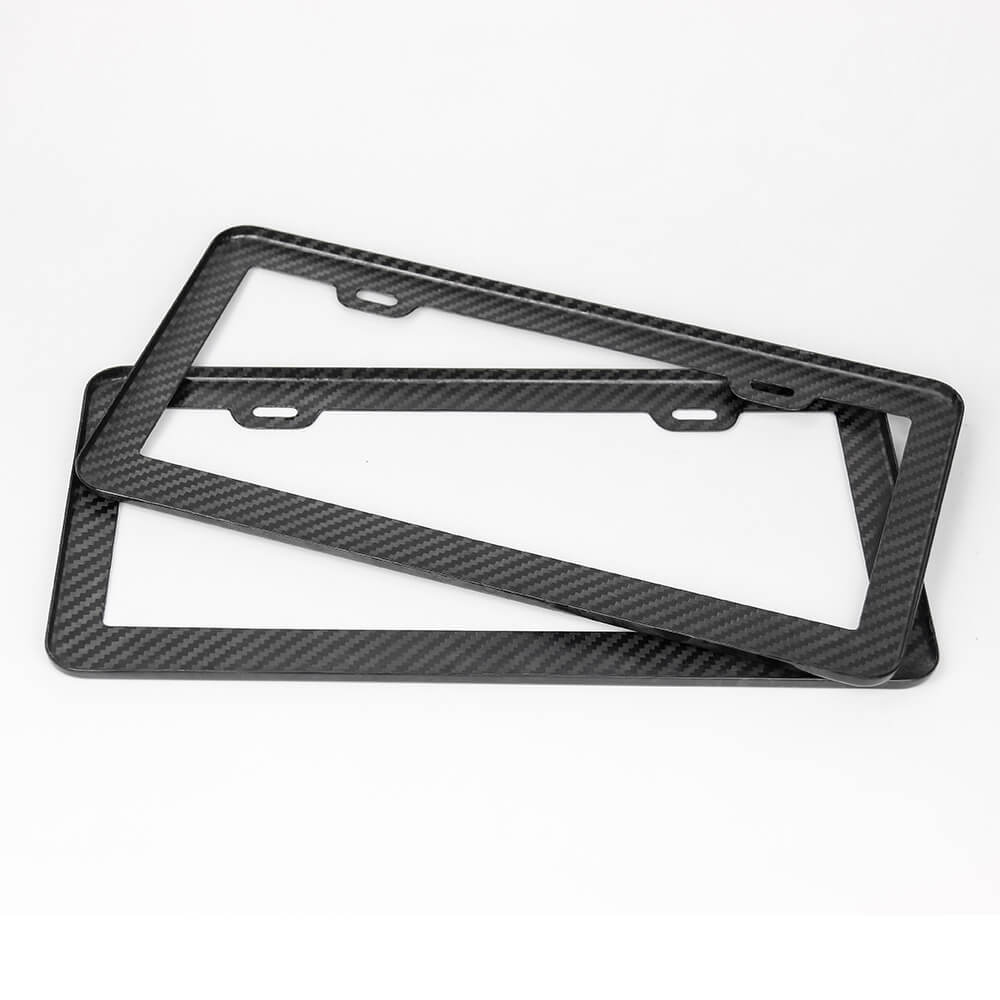 forged carbon fiber license plate frame