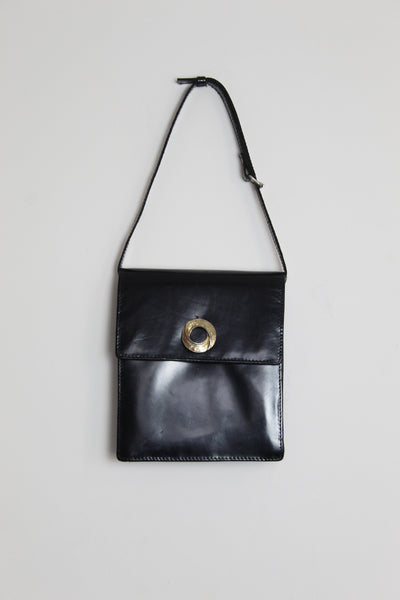 1980s Leather Brooch Club Bag