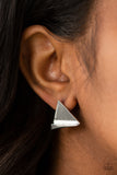 Die TRI-ing - Silver Paparazzi Earrings