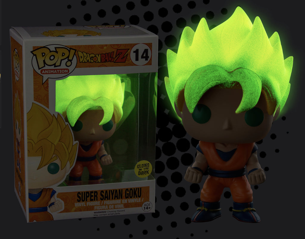 Funko Pop Dragon Ball Z Glow In The Dark Super Saiyan Goku Pop Viny