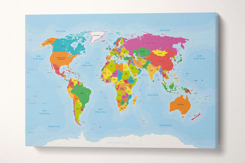 Cartina del Mondo dettagliata con puntine segnaposto e dedica
