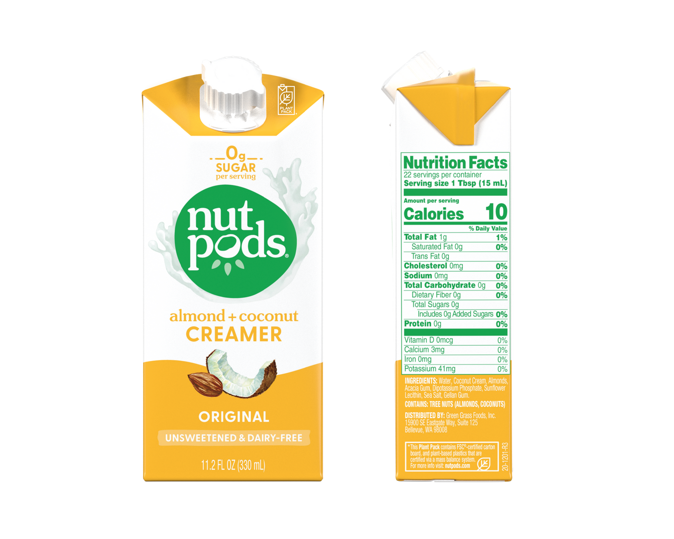 Nutpods Original Unsweetened Dairy Free Coffee Creamer Whole30 Paleo Keto Vegan Sugar Free