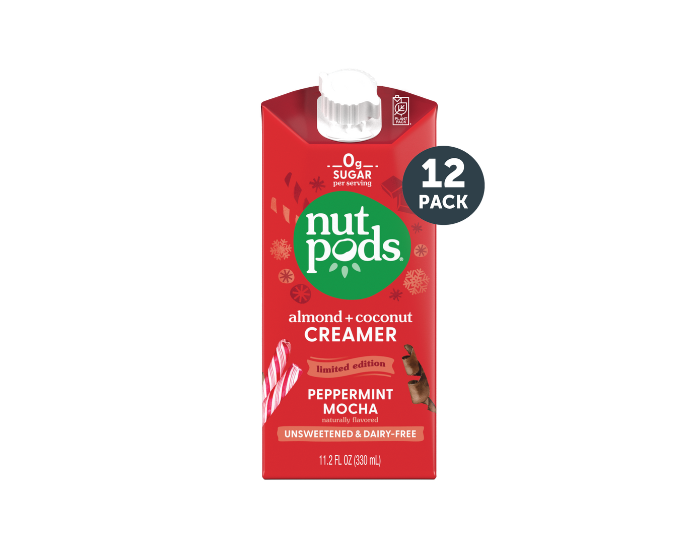 Nutpods Peppermint Mocha Unsweetened Dairy Free Coffee Creamer Whole30 Paleo Keto Vegan Sugar Free