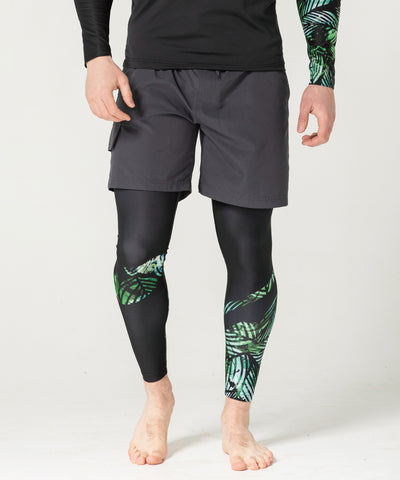 green compression tight leggings