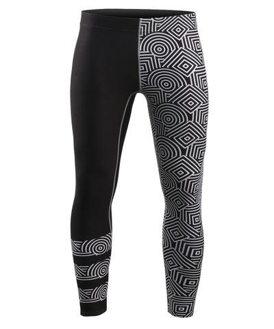 gym compression tight pants line pattern design