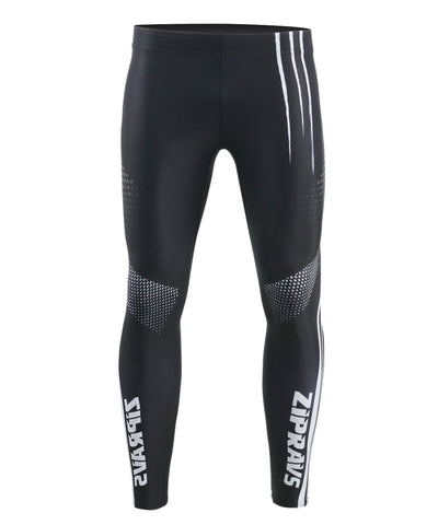 black activewear white stripe design compression leggings