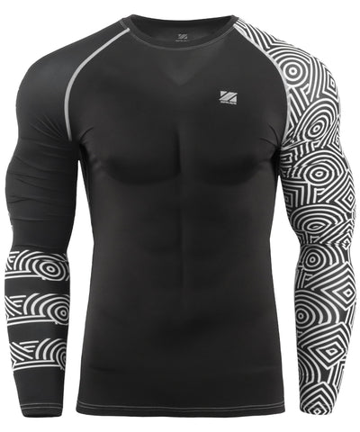 white unique design long sleeve rashguard