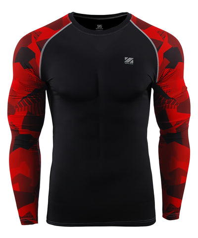 red compression tight long sleeve