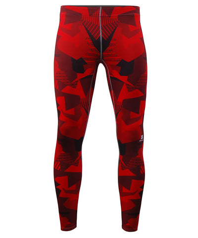 red camo pattern compression leggings